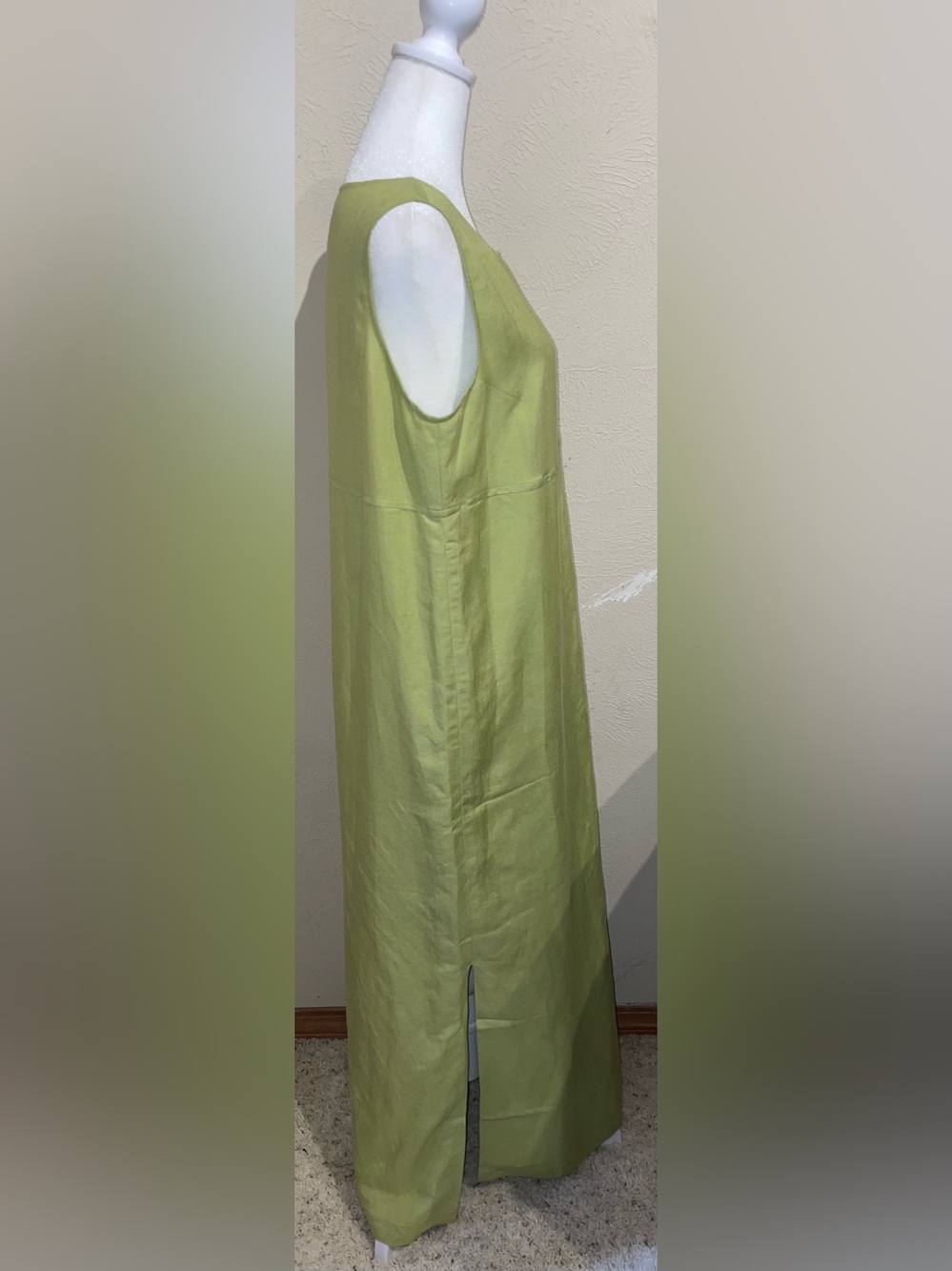 Positive Attitude Women’s Size 12P Green Linen Blend Dress Set Blazer Maxi 2Pc - Picture 11 of 12